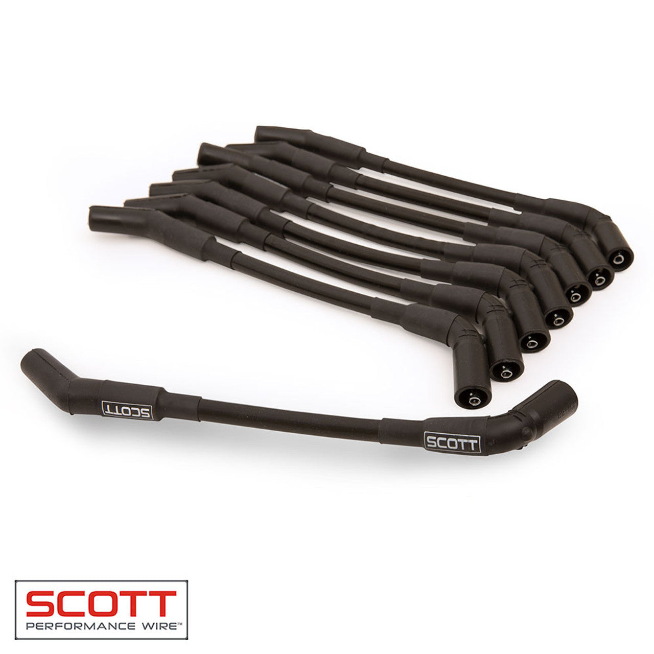Scott Performance GM LS Truck Spark Plug Wire Set 45-Deg - Gray MPN SPWCH-LS-T-3 For GM LS-Series