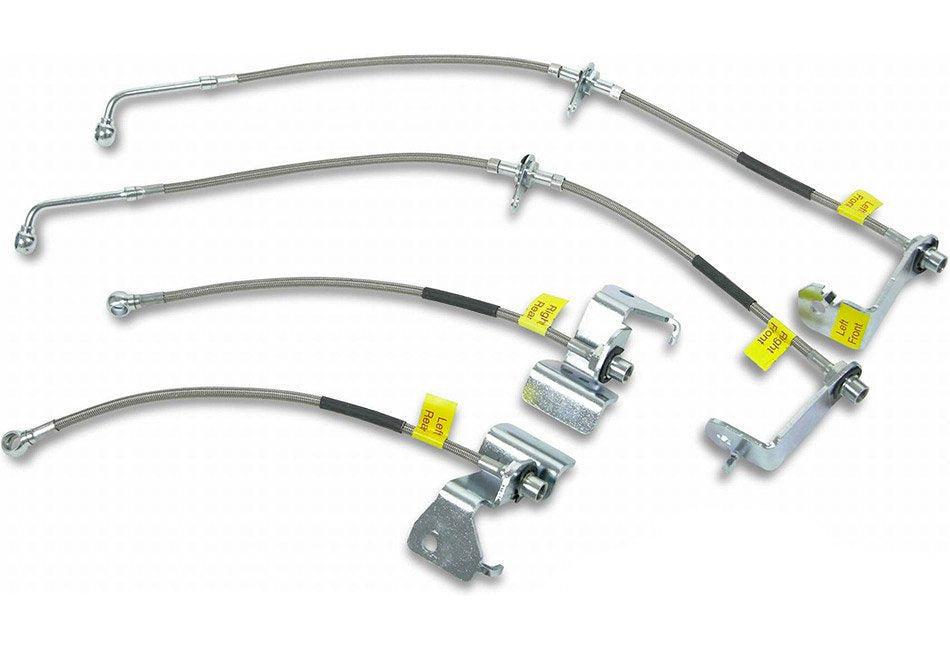 Steeda Autosports Stainless Braided Brake Line Kit 15-21 Mustang MPN STD555-6027 For Ford Mustang 2015-21