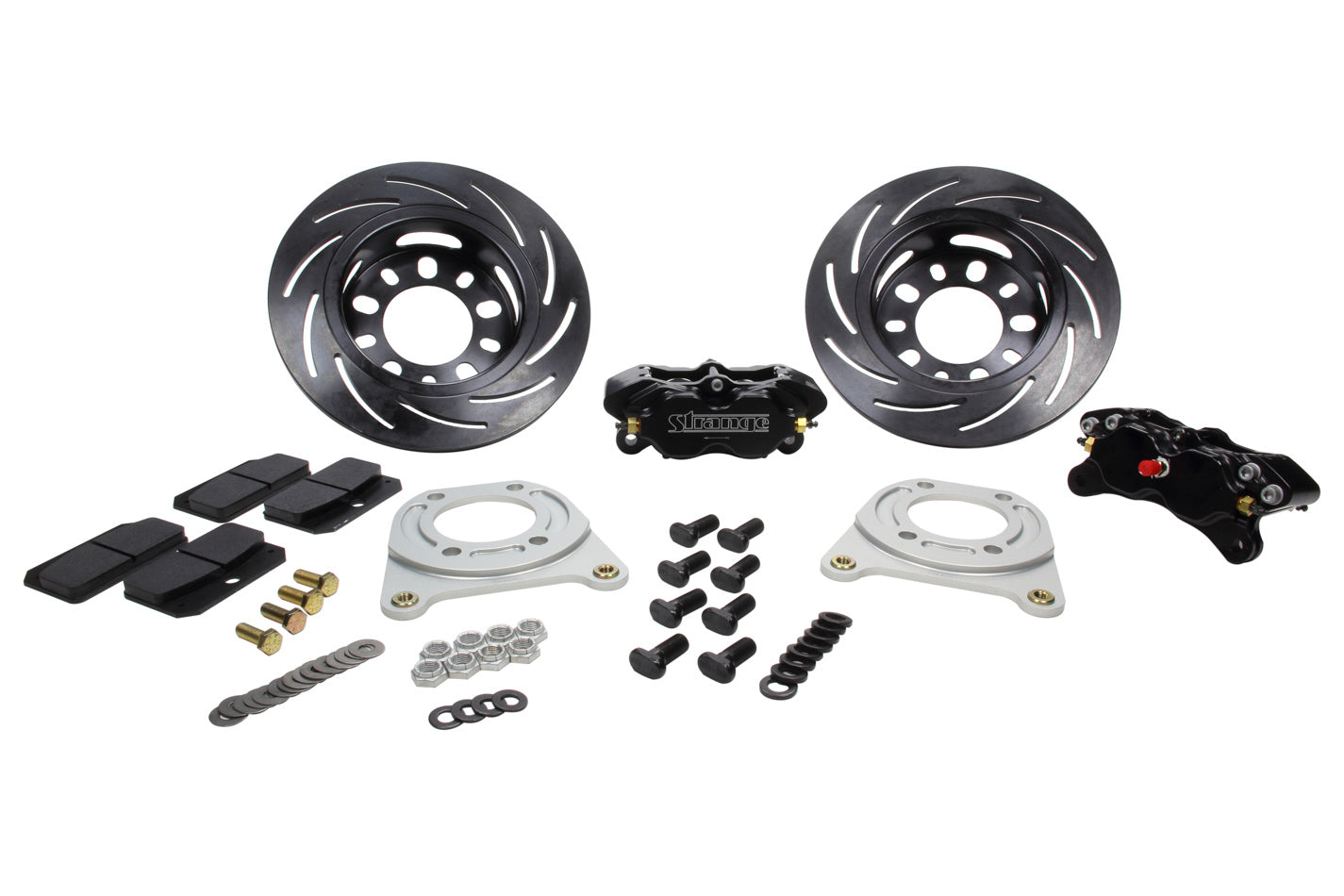 Strange Rear Brake Kit -Big Ford w/2.5in Offset Soft Pads MPN STGB1707WC For Ford