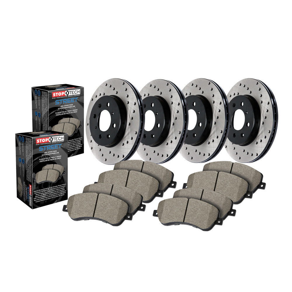 STOPTECH Street Axle Pack Drilled 4 Wheel STP936.58002