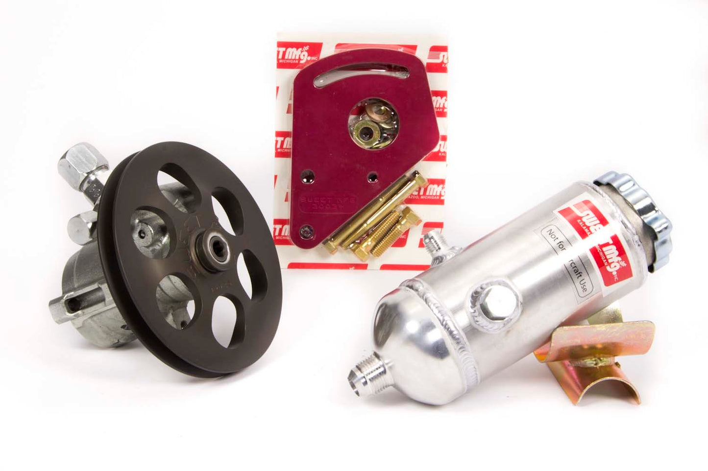 Sweet Power Steering Kit with Steel Pump Block Mnt MPN SWE305-70349 For Chevy, GM