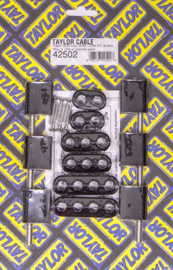 TAYLOR/VERTEX V8 Vertical Wire Loom Kit Black 7-8mm TAY42502