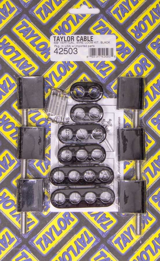 TAYLOR/VERTEX 10.4mm Vertical Wire Loom Kit Black TAY42503