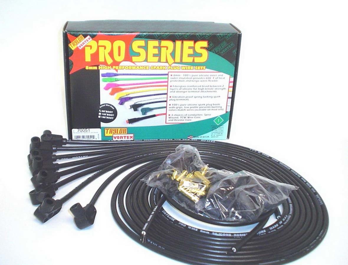 Taylor/Vertex 8mm Black Pro Wire 90 Dg MPN TAY70051