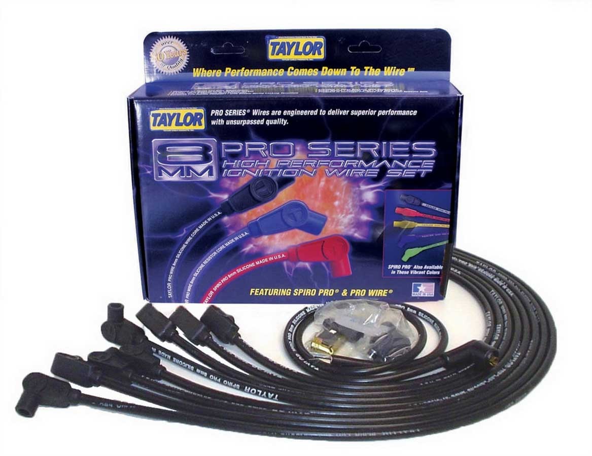 Taylor/Vertex SBC 8MM Pro Race Wires- Black MPN TAY76028 For Chevy