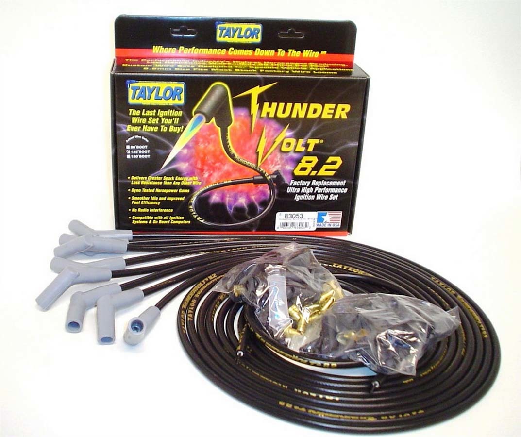 Taylor/Vertex Univ Thundervolt Plug Wire Set 135 deg Black MPN TAY83053