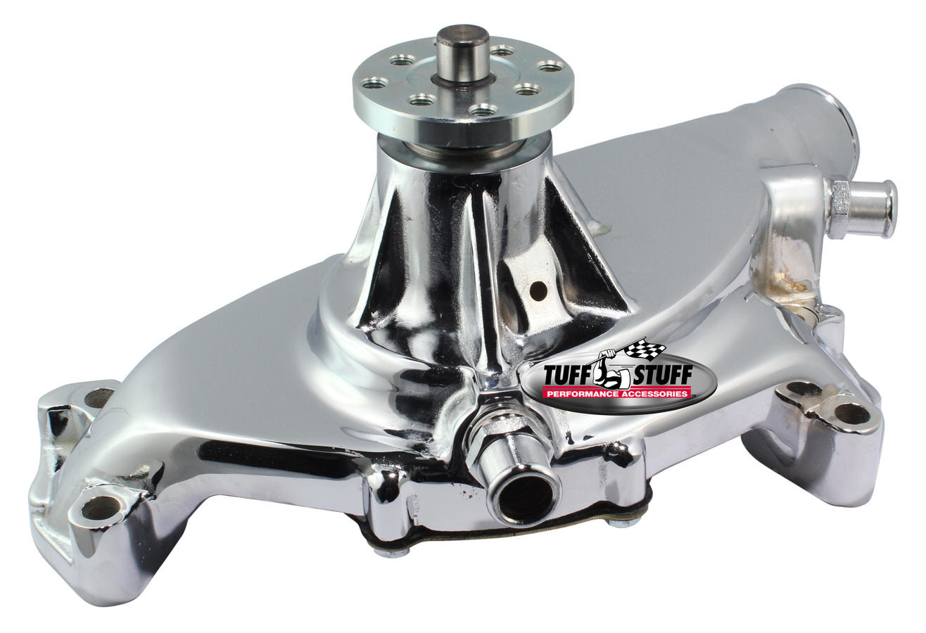 Tuff-Stuff BBC Short Water Pump Aluminum Smooth Chrome TFS1496NA