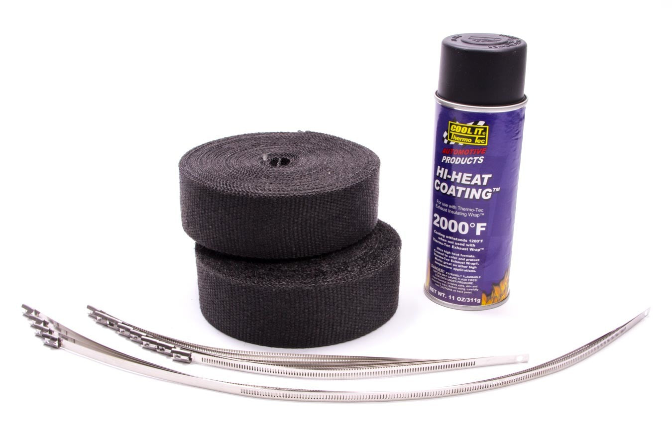 Thermo-Tec Exhaust Wrap Kit 8 Cyl Black MPN THE19222