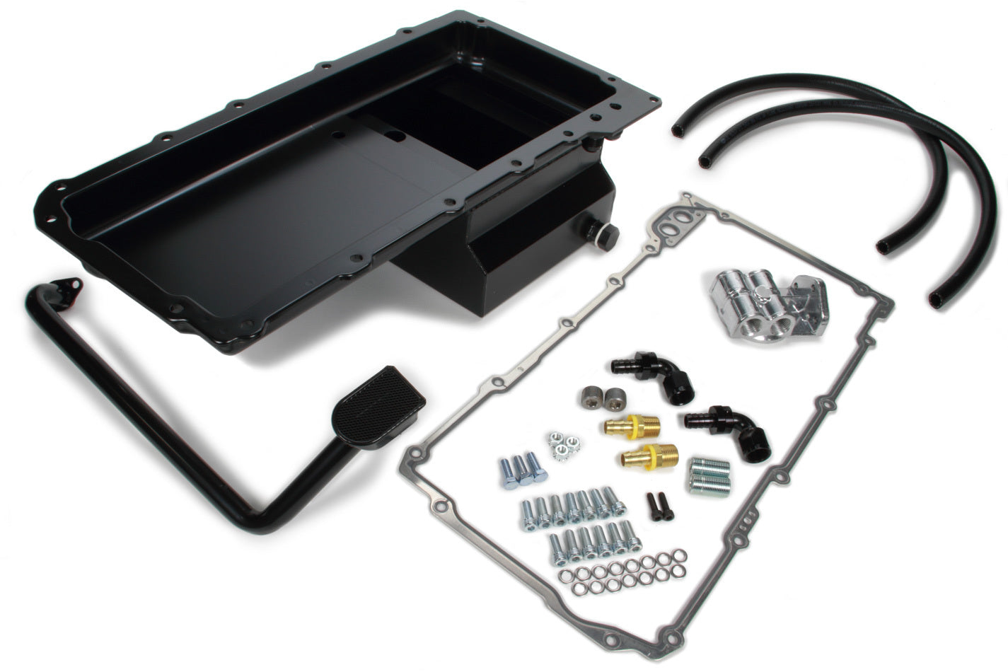 Trans-Dapt 67-69 Camaro Black LS Swap Oil Pan/Filter Kit MPN TRA0181 For GM LS-Series, F-Body, Pickup 1967-69
