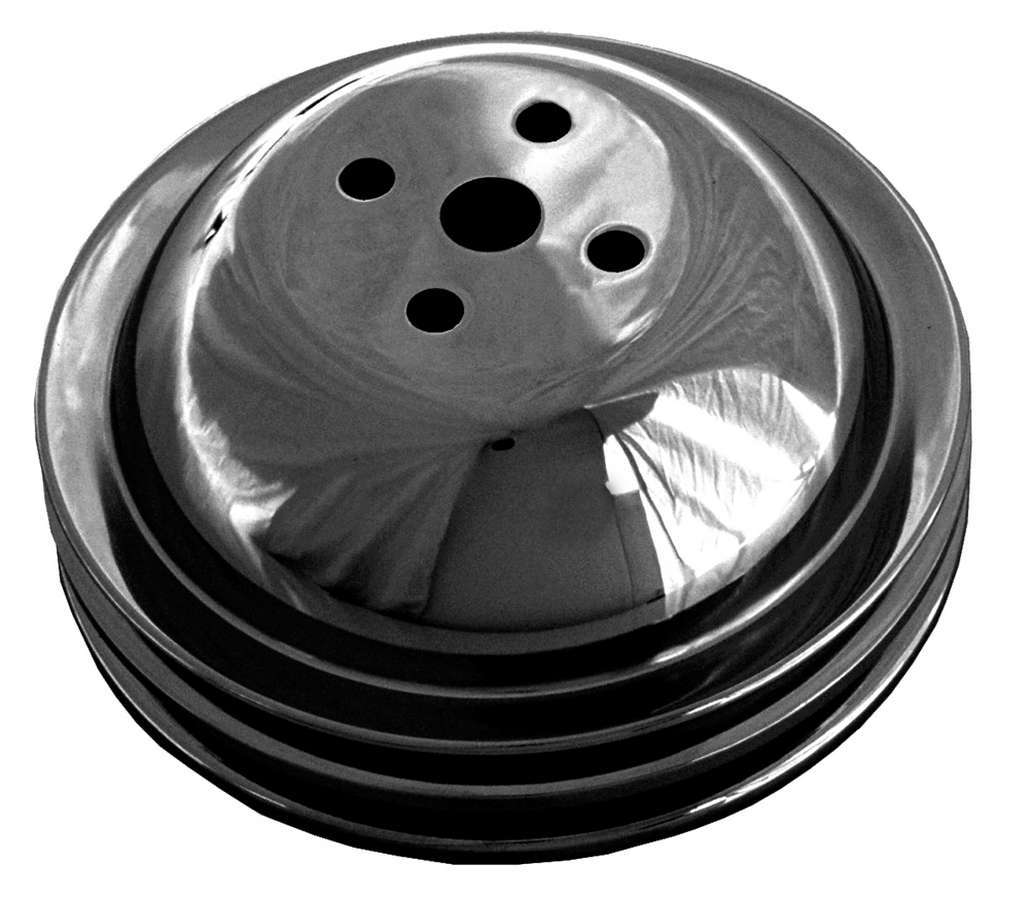 Trans-Dapt BBC SWP Water Pump Pulley 2 Groove Black MPN TRA8615 For Chevy