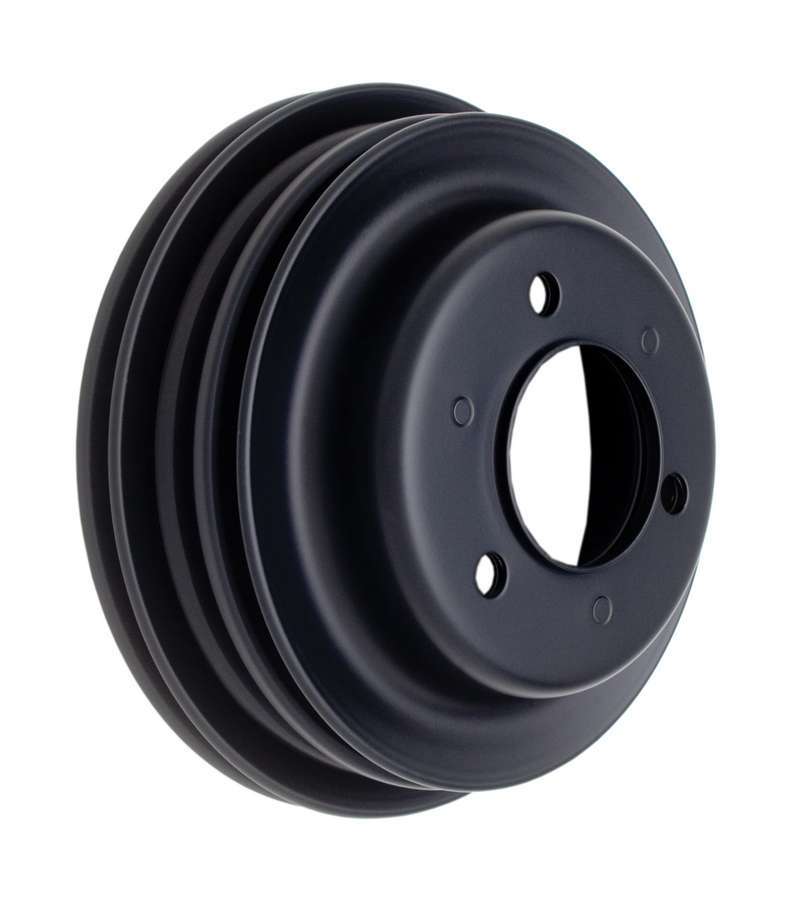 Trans-Dapt BBC LWP Crankshaft Pulley 3 Groove Black MPN TRA8624 For Chevy