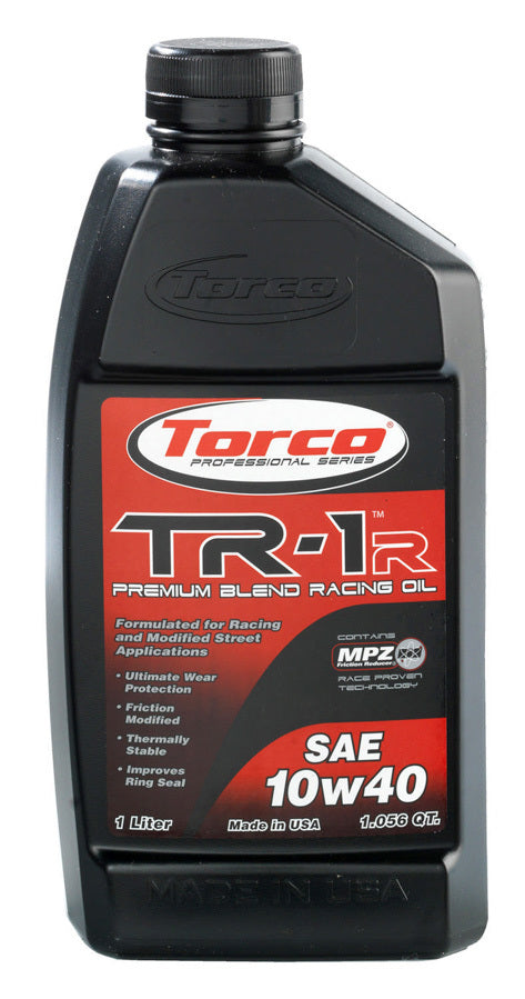 Torco TR-1 Racing Oil 10w40 Case/12-1 Liter MPN TRCA141040C