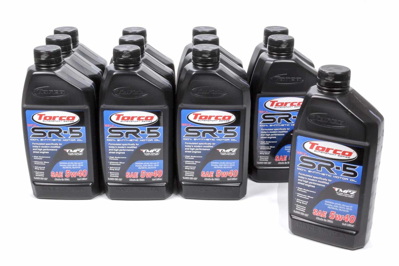 Torco SR-5 GDL Synthetic Motor Oil 5w40 Case 12x1-Liter MPN TRCA150544C