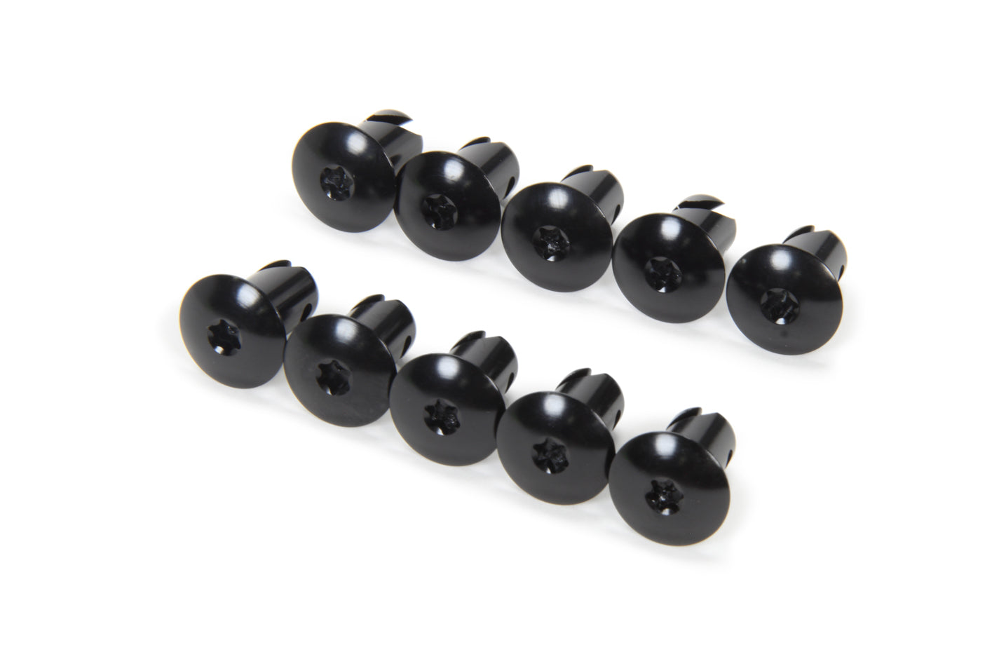 TRIPLE X RACE COMPONENTS Torx Head Button Alum .500 Long Black 10pk TXRCH-4417BLK-10