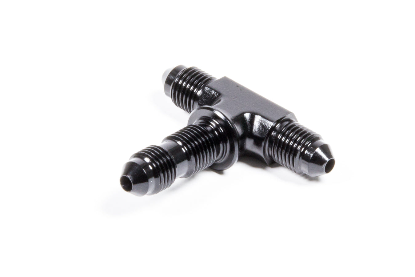 TRIPLE X RACE COMPONENTS #3 AN Bulkhead Tee On The Side TXRHF-75003-BLK