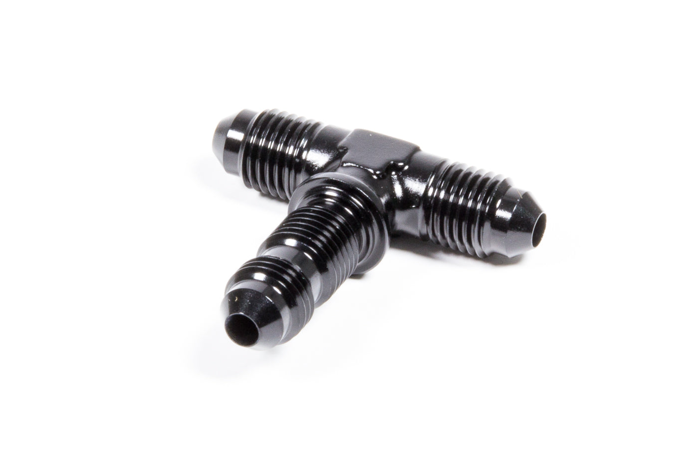 TRIPLE X RACE COMPONENTS #4 AN Bulkhead Tee On The Side TXRHF-75004-BLK
