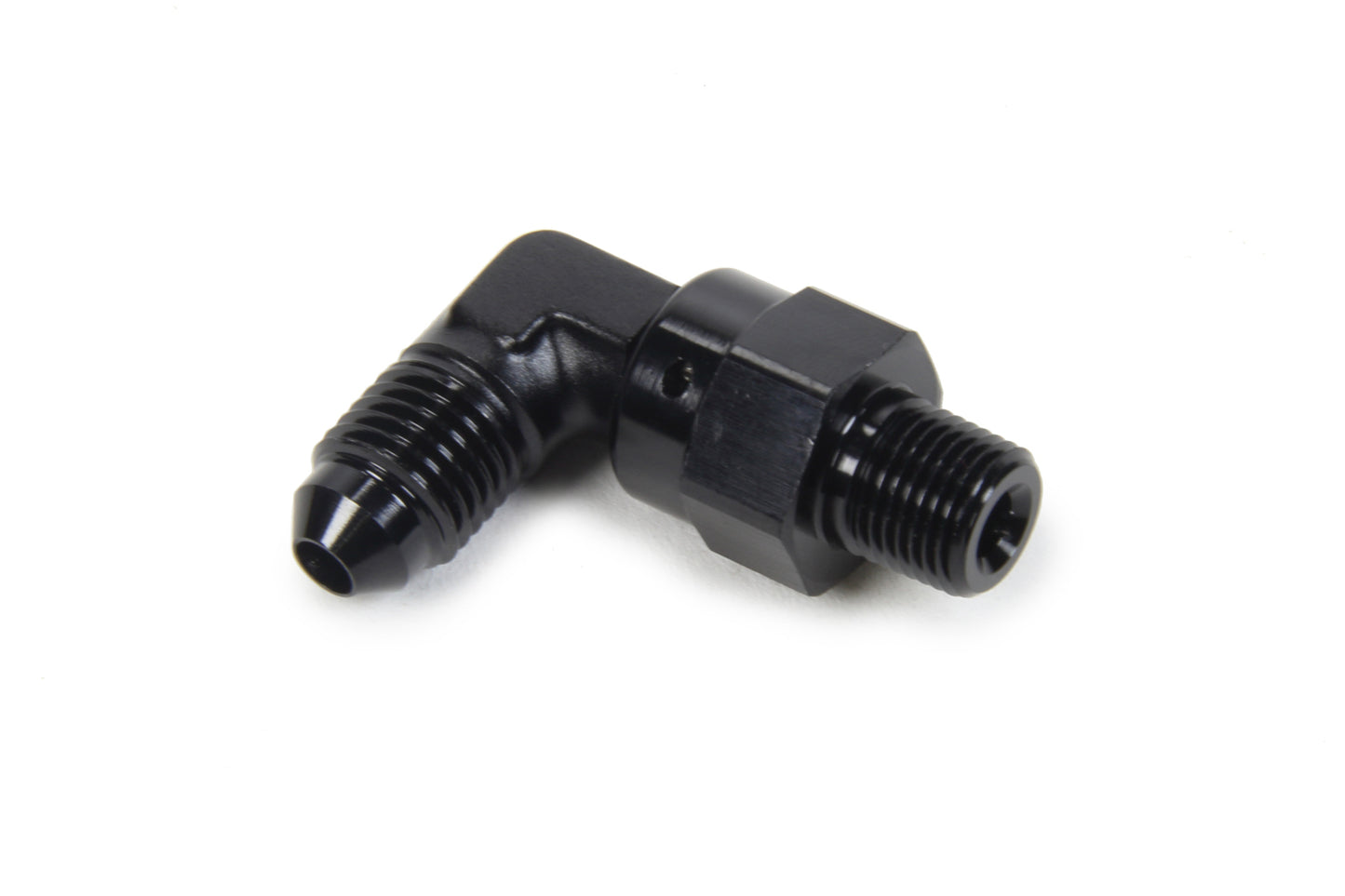 TRIPLE X RACE COMPONENTS AN to NPT Swivel 90 Deg #4 x 1/8 TXRHF-93041-BLK