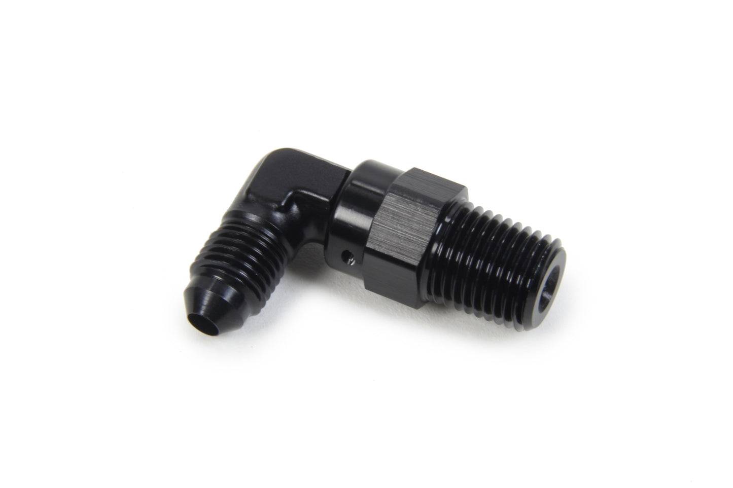 TRIPLE X RACE COMPONENTS AN to NPT Swivel 90 Deg #4 x 1/4 TXRHF-93042-BLK