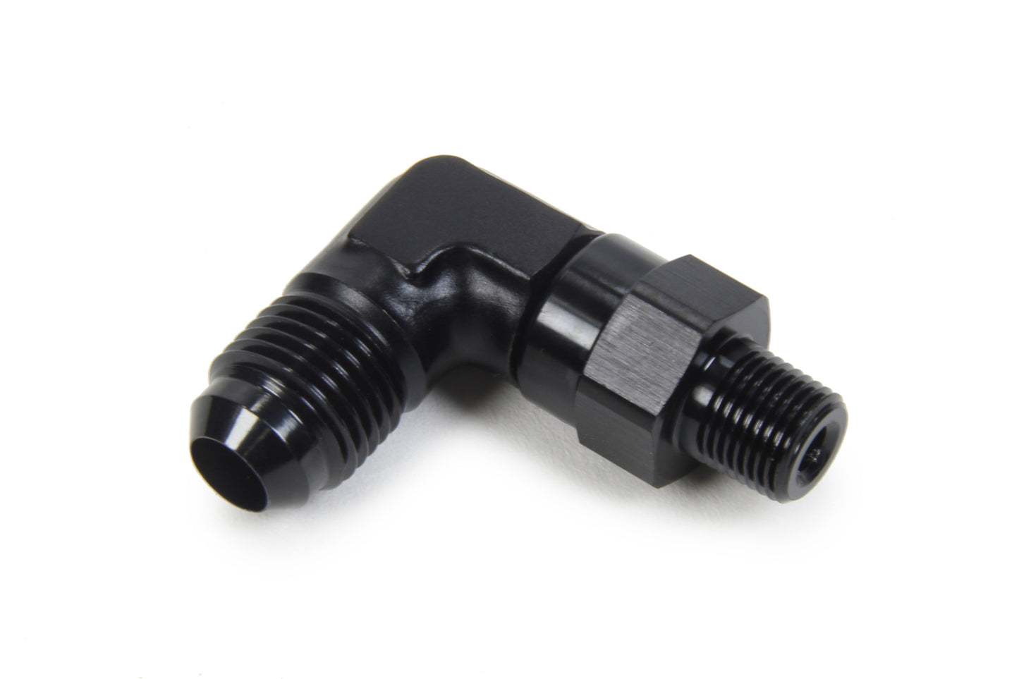 Triple X Race Components AN to NPT Swivel 90 Deg #6 x 1/8 MPN TXRHF-93061-BLK