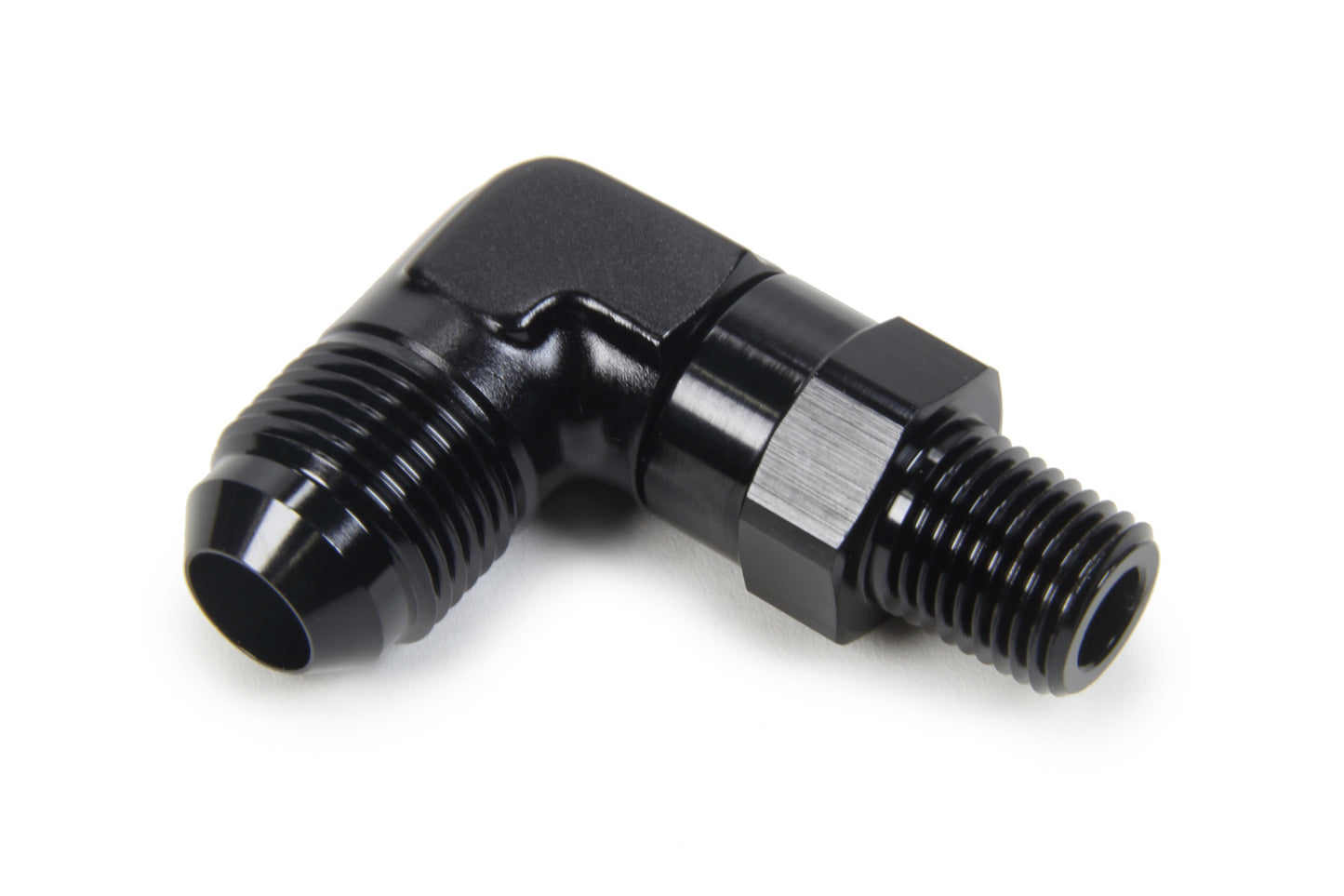 Triple X Race Components AN to NPT Swivel 90 Deg #8 x 1/4 MPN TXRHF-93082-BLK