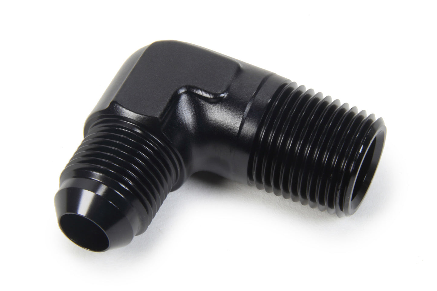 TRIPLE X RACE COMPONENTS AN to NPT 90 Degree #8 x 1/2 TXRHF-99084-BLK