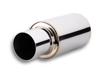 Vibrant Performance TPV TURBO Muffler w/ 4in Round Straight Cut Tip MPN VIB1062 For Universal use