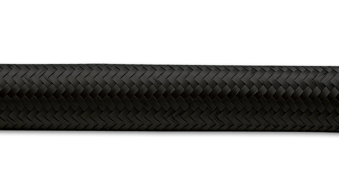 VIBRANT PERFORMANCE 10ft Roll -6 Black Nylon Braided Flex Hose VIB11966