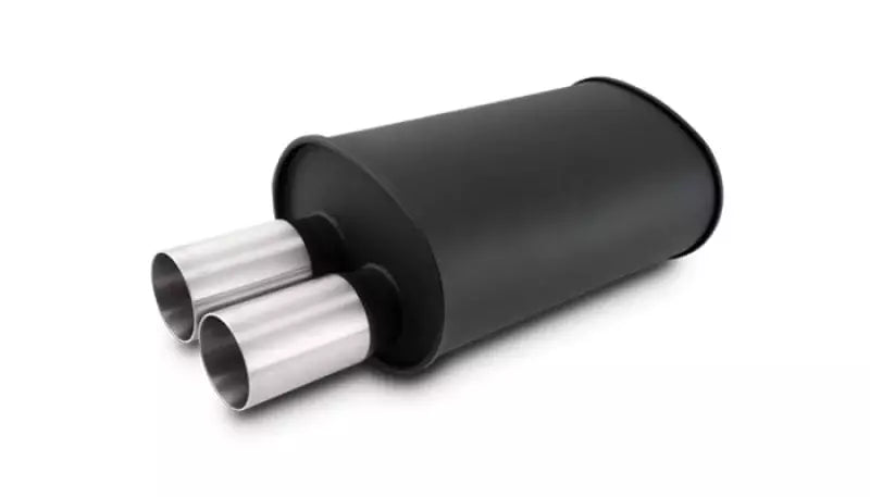 Vibrant Performance Streetpower Flat Black Oval Muffler 3in Inlet MPN VIB12326 For Universal use