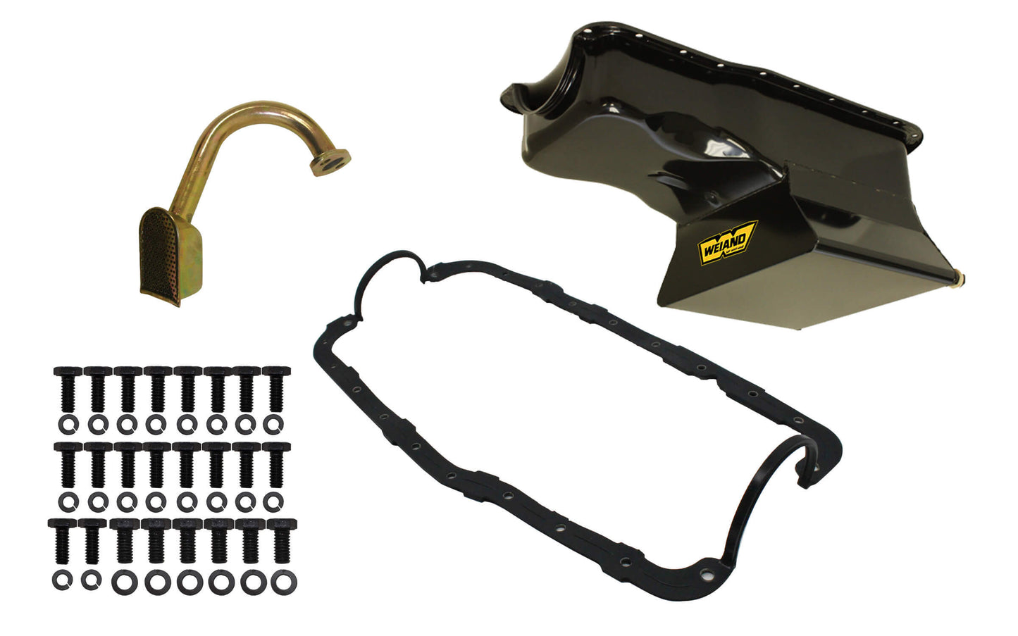 Weiand 7qt Oil Pan Kit Frt Sump SBF 351W 65-87 Black MPN WEI5036WND For Ford Pickup