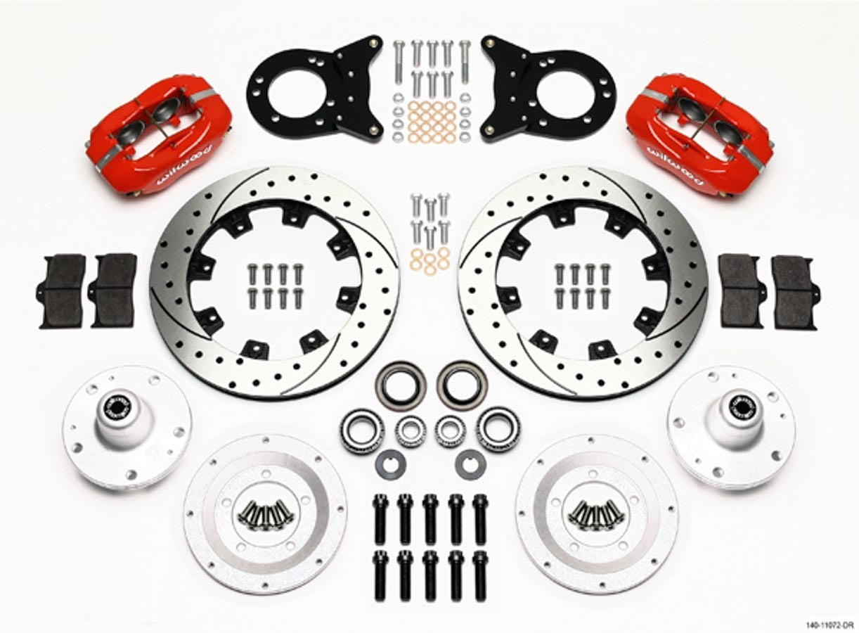 Wilwood Front Disc Brake Kit Red HD 65-69 Mustang MPN WIL140-11072-DR For Ford Mustang 1965-70