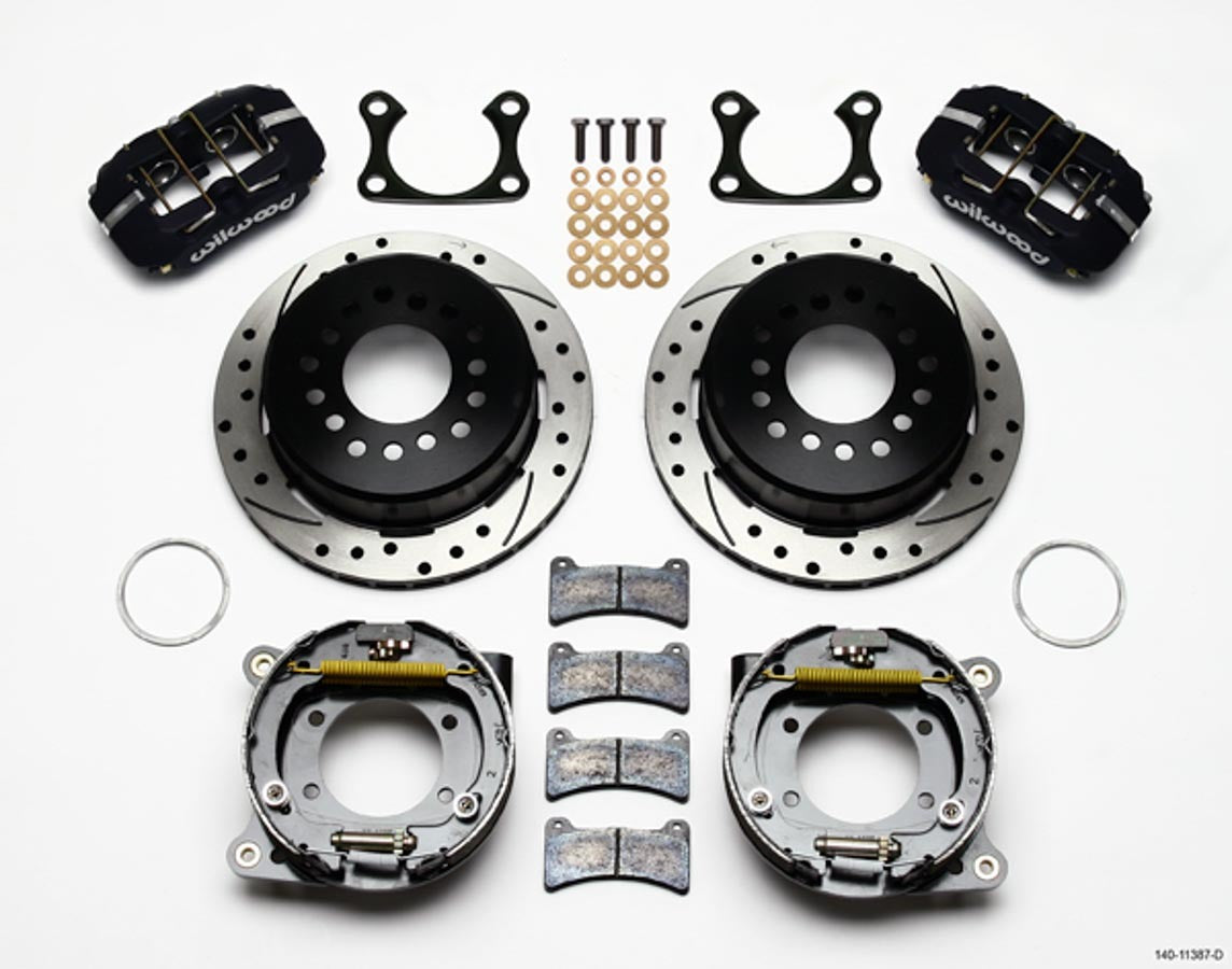 WILWOOD Rear Disc Brake Kit Big Ford Drilled w/Park Brk WIL140-11387-D