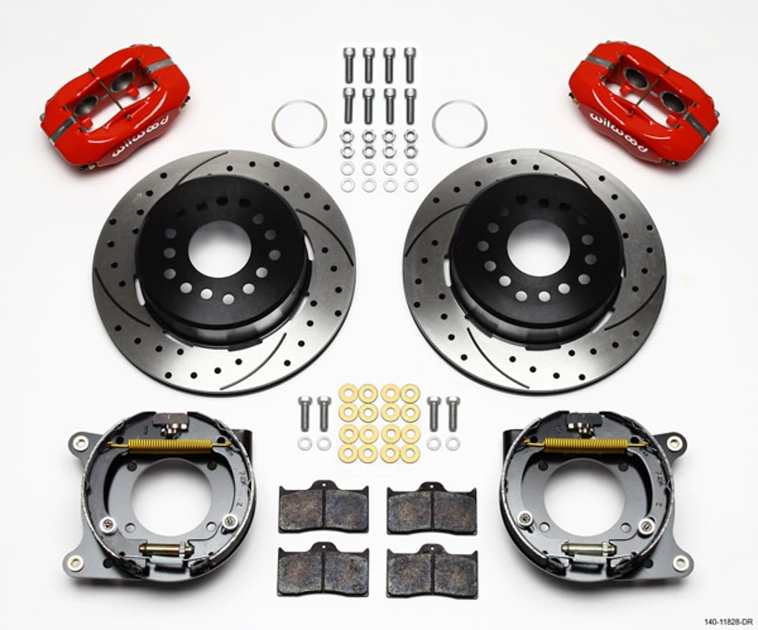 Wilwood Rear Brake Kit 57-62 Corvette Red Caliper MPN WIL140-11828-DR For Chevy Corvette 1957-62