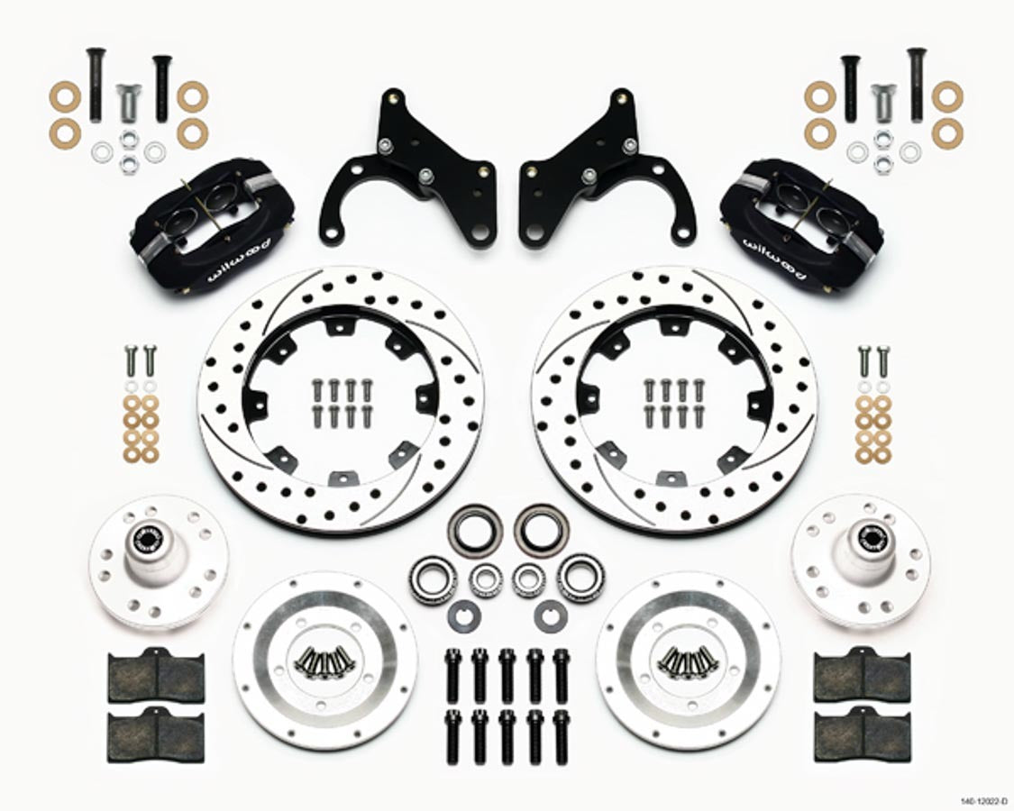 Wilwood Front Disc Brake Kit Blk 65-68 Impala Drum 12.19 MPN WIL140-12022-D For GM B-Body 1965-68