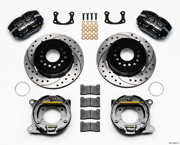 Wilwood Rear Brake Kit Big Ford New 2.50in Blk Drilled MPN WIL140-13207-D For Ford