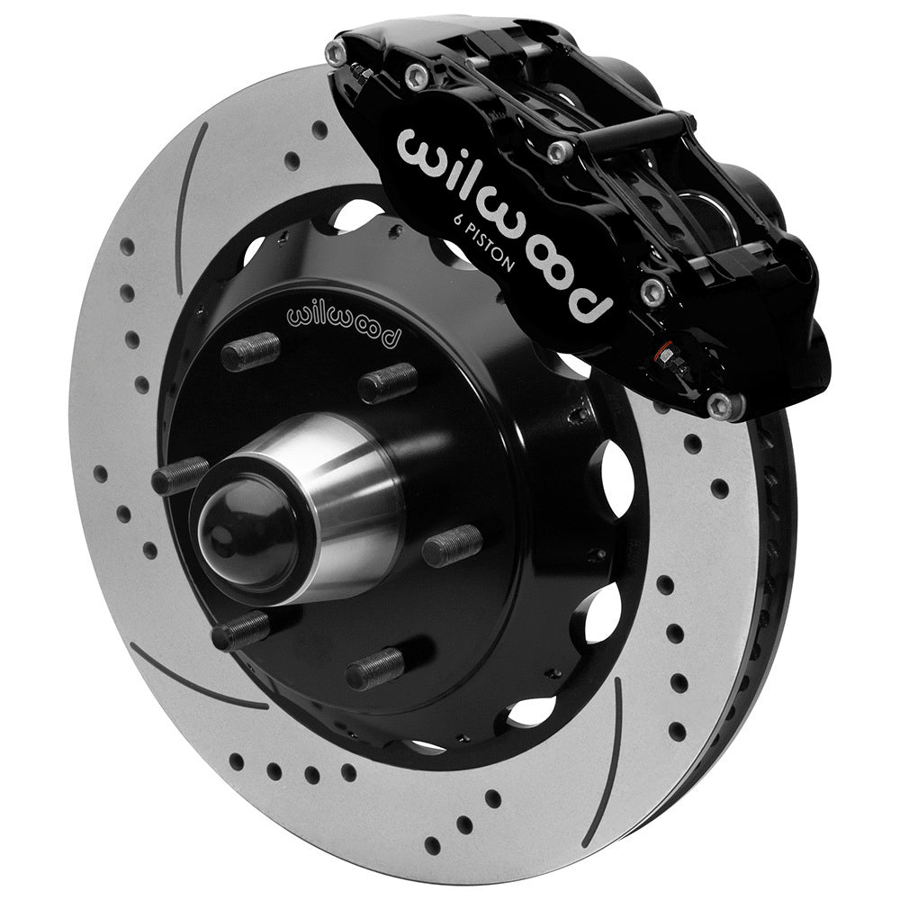 Wilwood Front Brake Kit C10 6Lug FNSL6R 14in Drilled Blk MPN WIL140-16458-D For GM