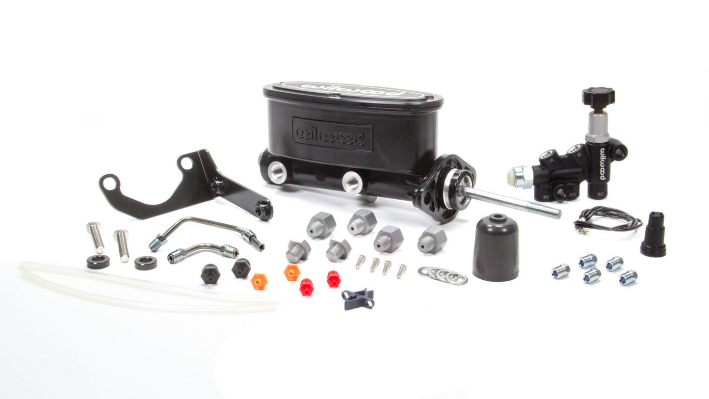 Wilwood Alum Tandem M/C Kit w/ Brkt & Prop Valve 15/16 MPN WIL261-13626-BK
