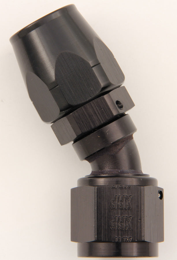 XRP-XTREME RACING PROD. #6 30 Deg Dbl Swivel Hose End - Black XRP203006BB