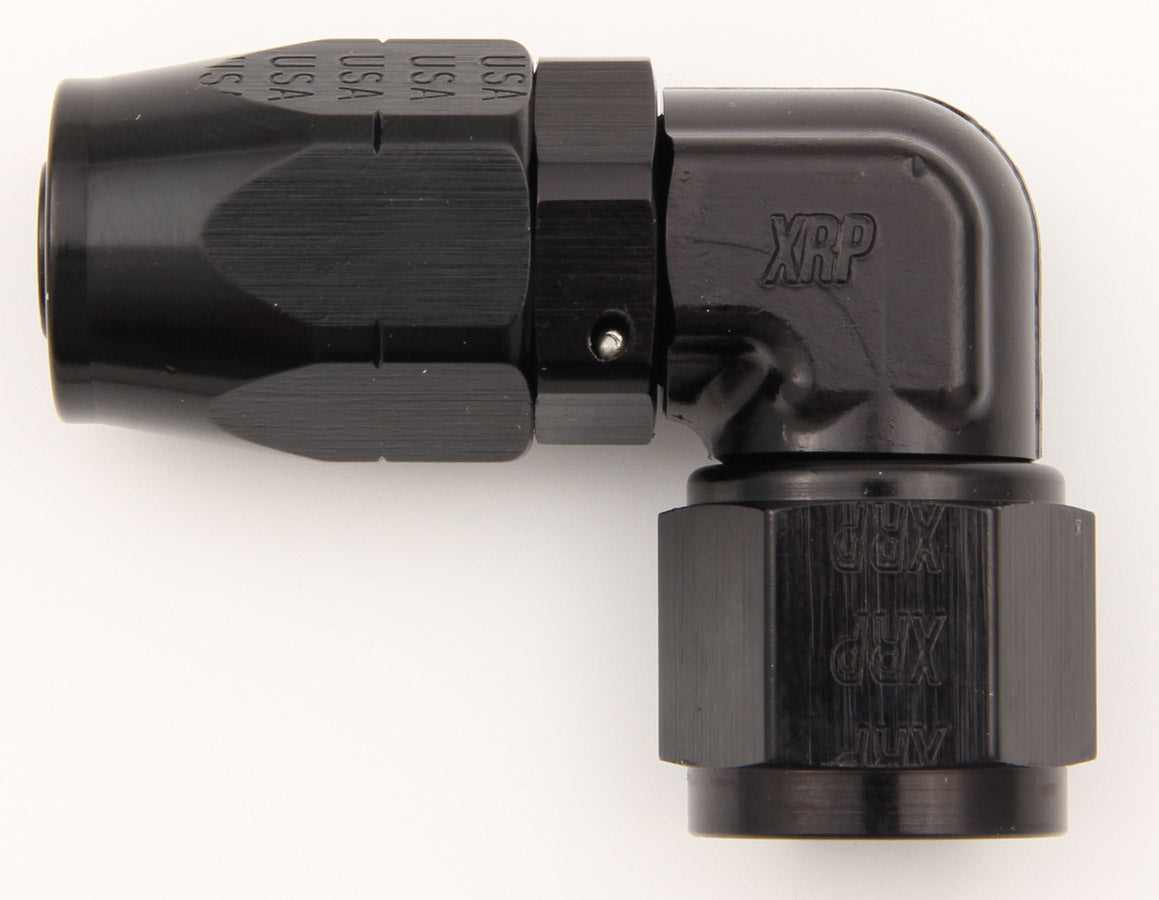 XRP-XTREME RACING PROD. #8 90 Deg Dbl Swivel Forged Hose End Black XRP209108BB