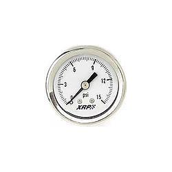 XRP-XTREME RACING PROD. 0-15 Fuel Pressure Gauge Liquid Filled XRP710000