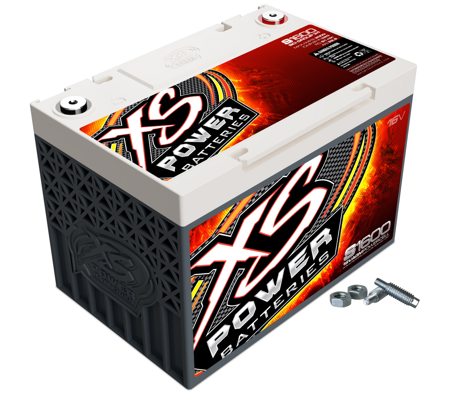 XS POWER BATTERY AGM Battery 16v 2 Post Lightweight XSPS1600