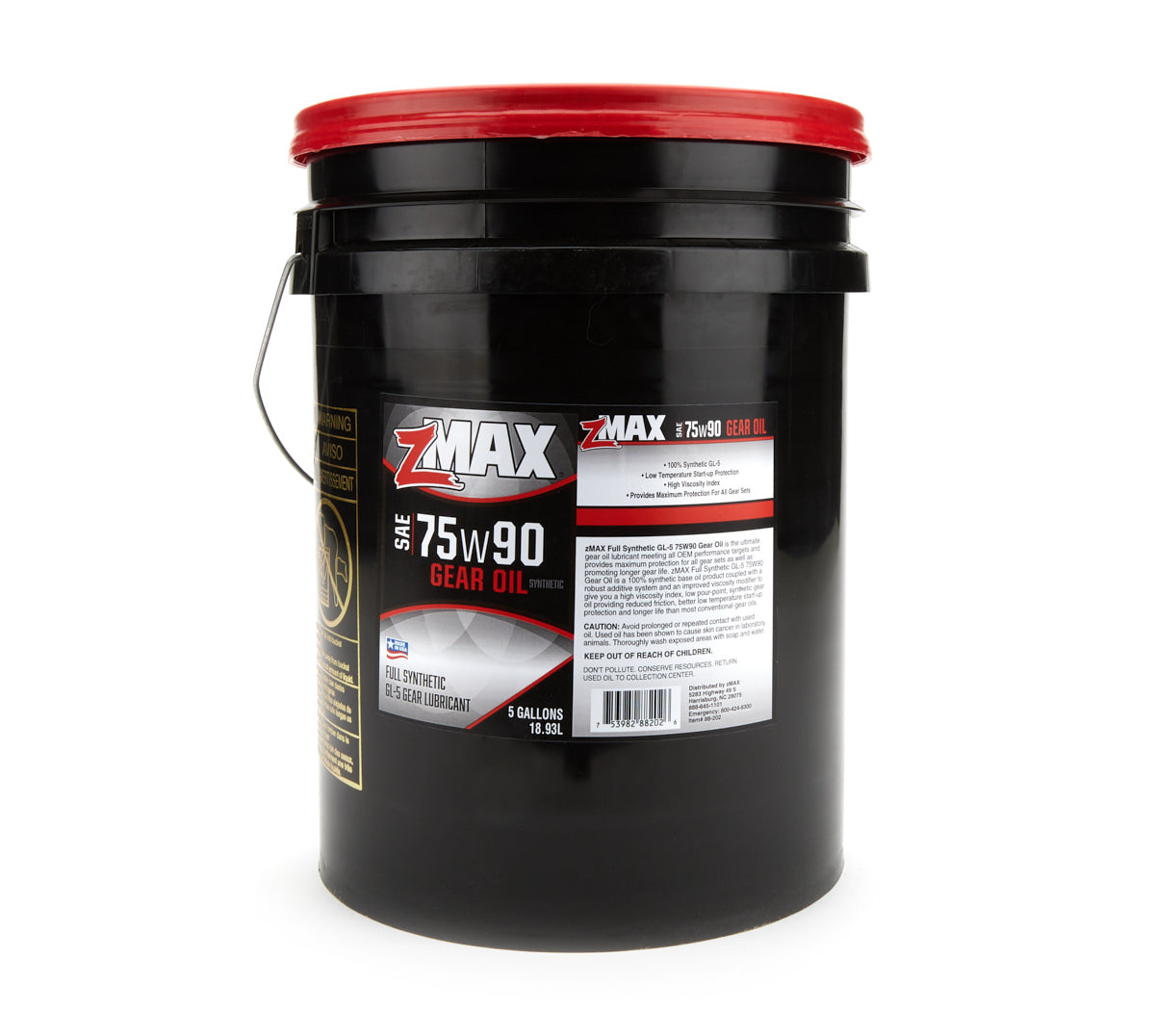 Zmax Gear Oil 75w90 5-Gallon Pail MPN ZMA88-202