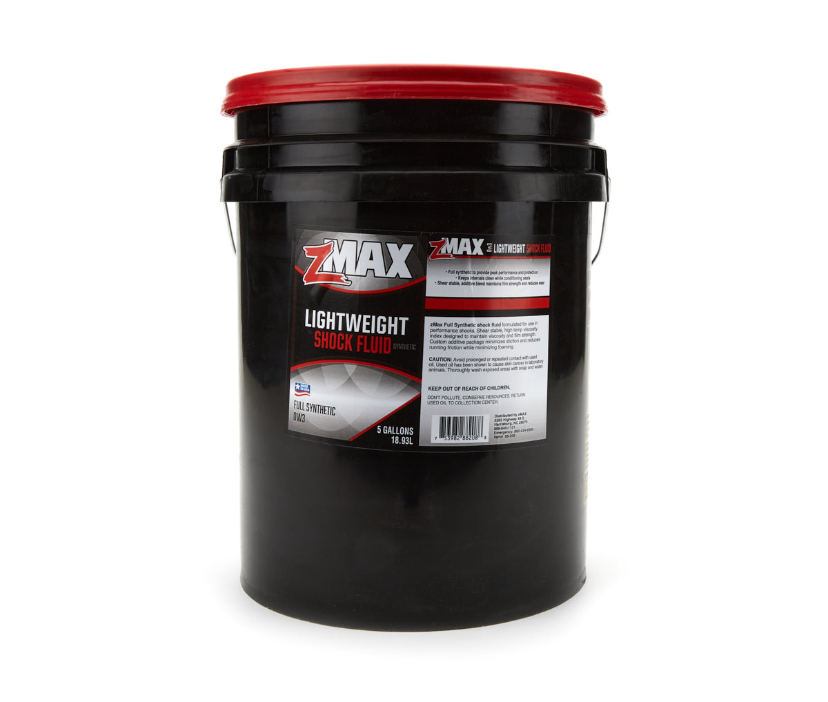 Zmax Lightweight Shock Fluid 0w3 5-Gallon Pail MPN ZMA88-208