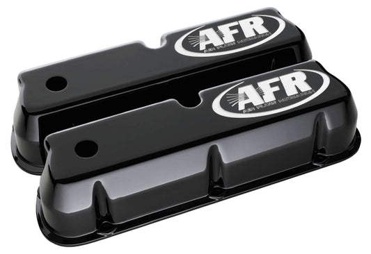 Air Flow Research  SBF Tall Alum Valve Cvr Black w/AFR Logo 6715