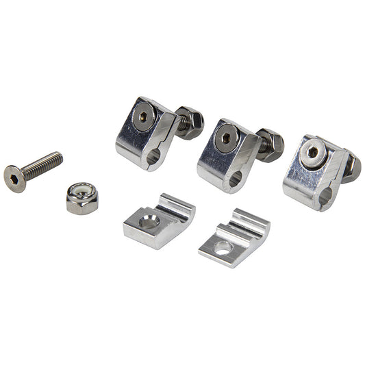 Allstar Performance  2pc Alum Line Clamps 3/16in 4pk ALL18320