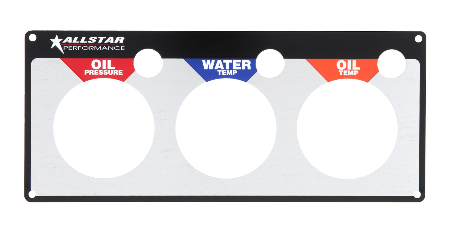 Allstar Performance   Repl 3 Gauge Panel OP/WT/OT  ALL80126