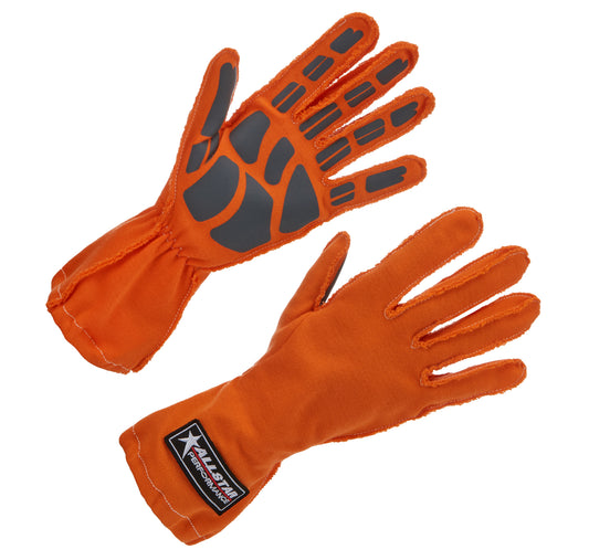 Allstar Performance  Driving Gloves Non-SFI Outseam S/L MD Orange ALL913042