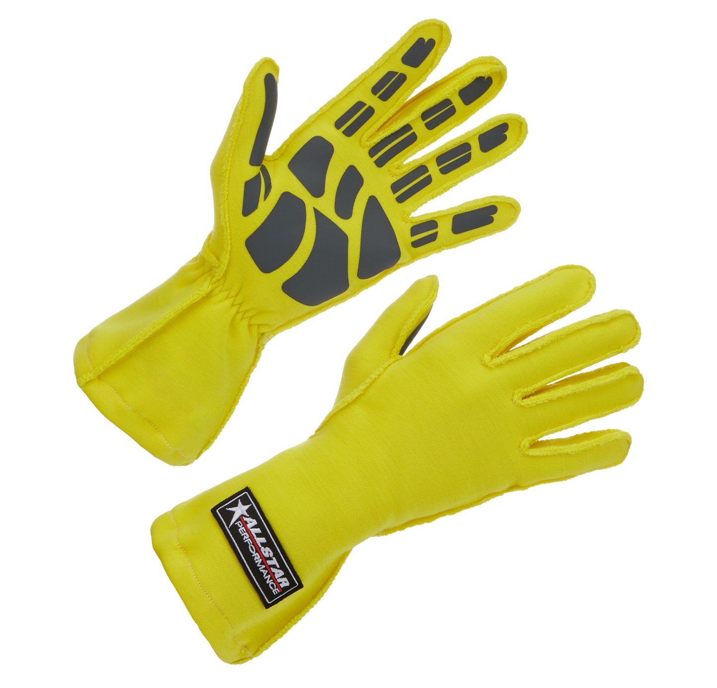 Allstar Performance  Driving Gloves Non-SFI Outseam S/L MD Yellow ALL913092