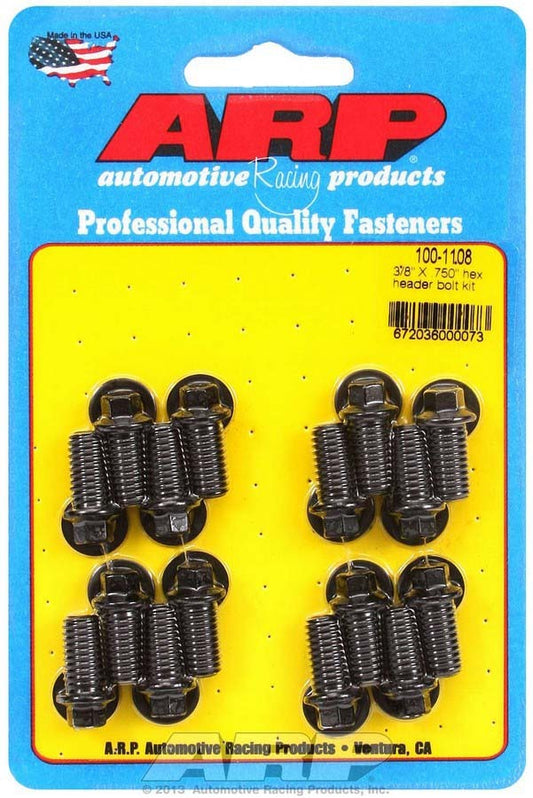 Arp Header Bolt Kit - 6pt. 3/8 x .750 UHL (16) MPN ARP100-1108 For Universal use