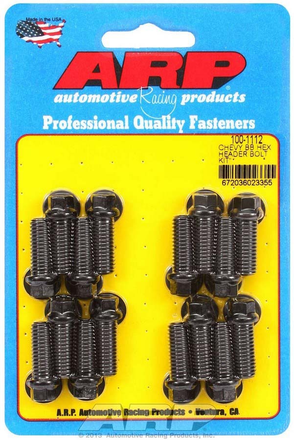 Arp Header Bolt Kit - 6pt. 3/8 x 1.00 UHL (16) MPN ARP100-1112 For Chevy