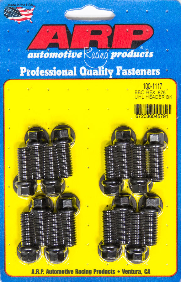 ARP  Header Bolt Kit - 6pt. 3/8 x .875 UHL (16) 100-1117